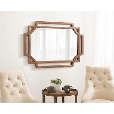 Kate and Laurel Minuette Wood Framed Wall Mirror