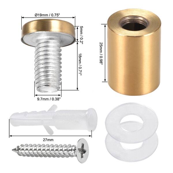 Shop Glass Standoff Mount Wall Standoff Nails 19mm Dia 32mm Length