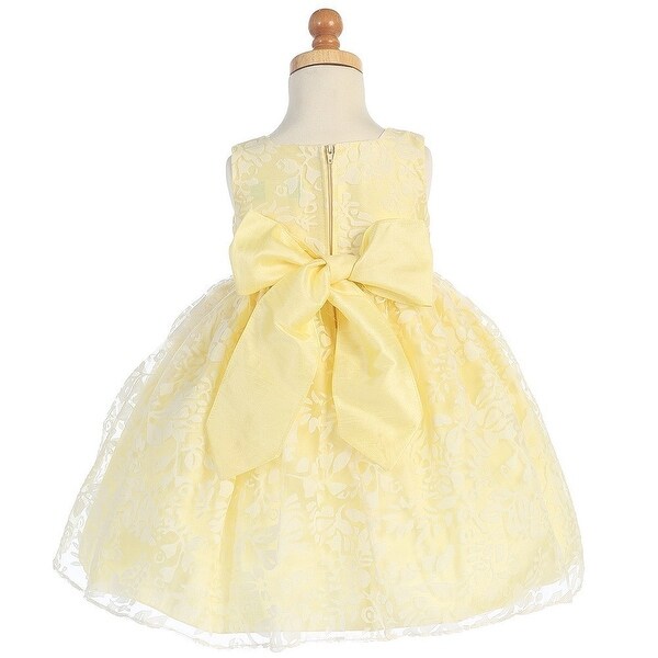 yellow toddler flower girl dress