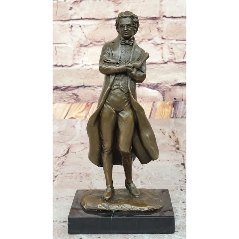 Bronze Statue Of A 19Th-Century Gentleman In Formal Attire Signed Milo