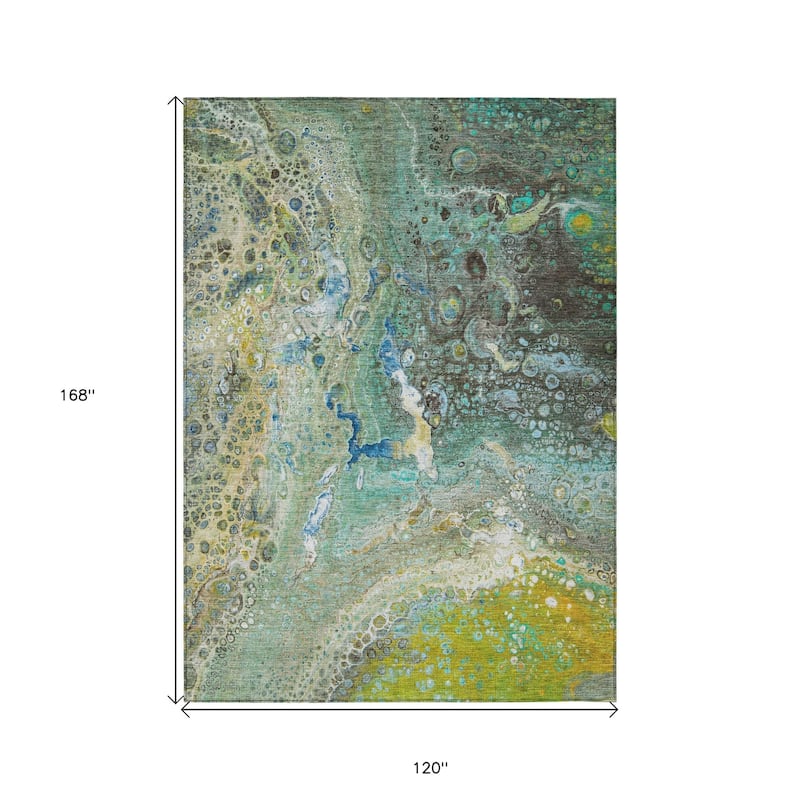 HomeRoots Abstract Contemporary Rectangle Outdoor Rug