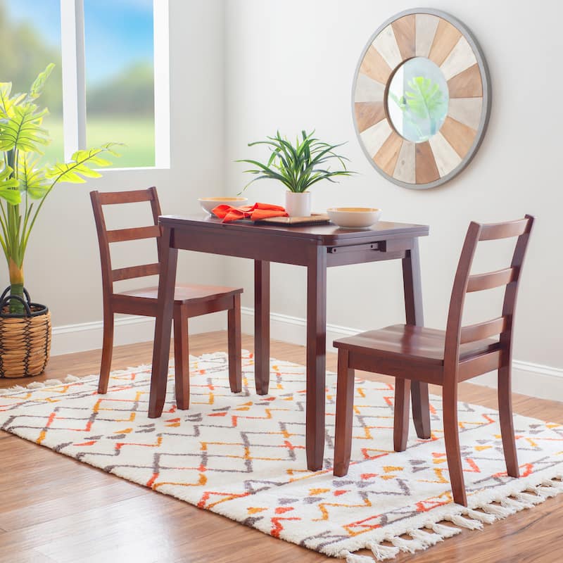 Conway Woden 3 Piece Folding Dining Set - Brown