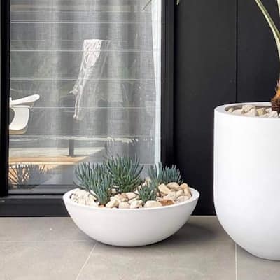 DreamPatio Los Angeles 1-piece Fiberstone Succulent Bowl Planter