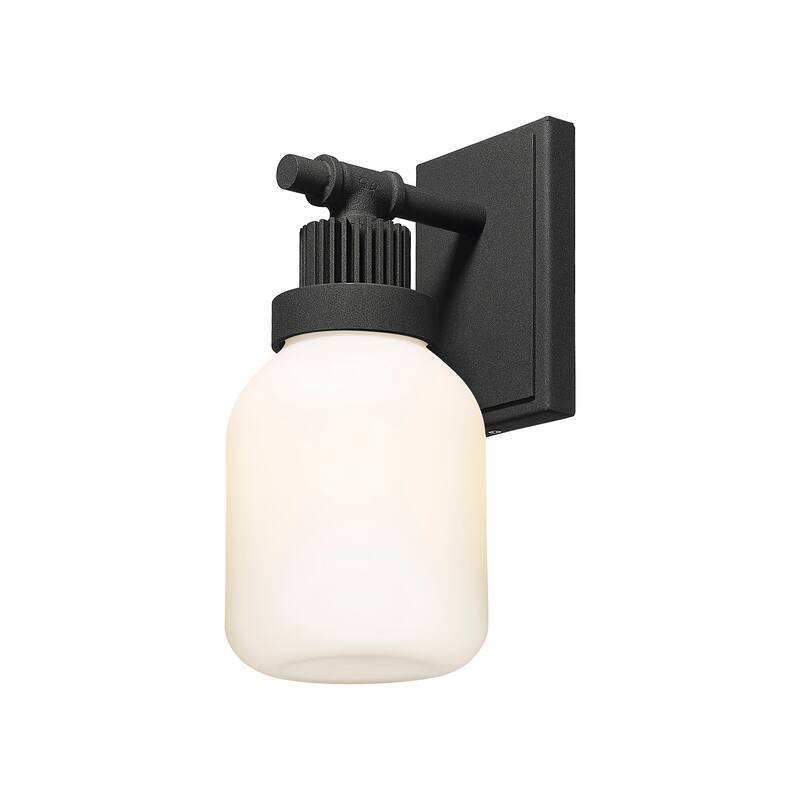 Innovations Lighting Somers - 1 Light 6" Wall-Mounted Sconce - Matte White/Textured Black