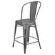 preview thumbnail 8 of 22, Distressed Metal Indoor/ Outdoor 24-inch Counter Stools (Set of 4)