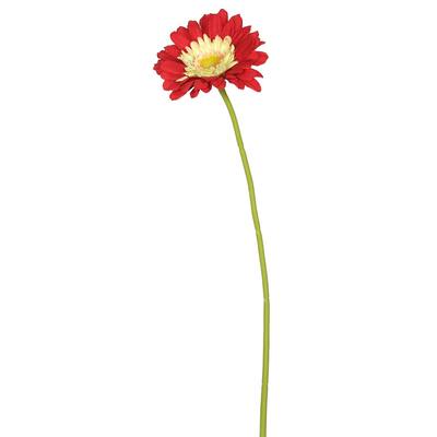 Vickerman 21" Artificial Red Gerbera Daisy Stem, 6 per Bag