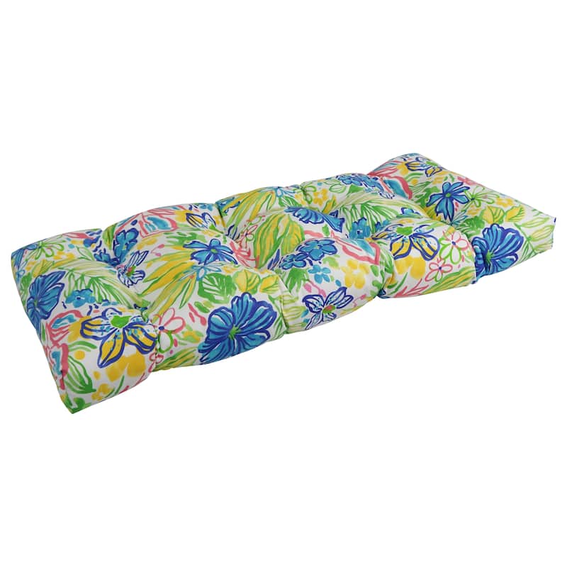 42-inch by 19-inch Tufted Indoor/Outdoor Loveseat/Bench Cushion - 19" x 42"
