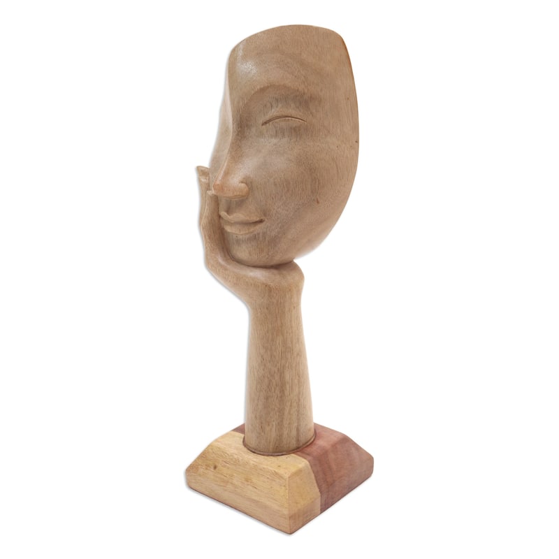 Novica Handmade Looking At You Wood Statuette