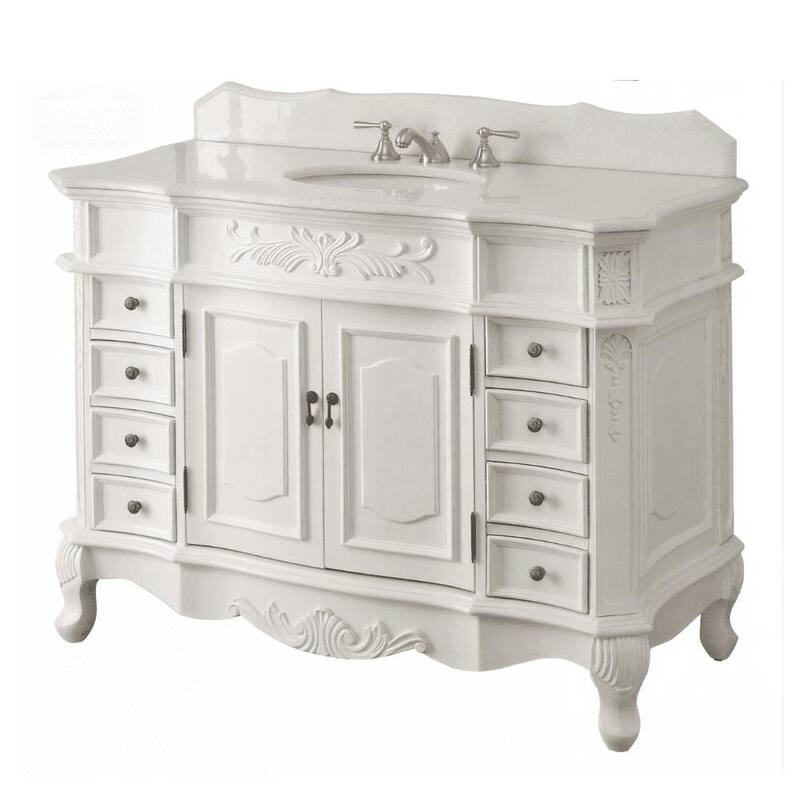 42 Inch Classic style antique white Bathroom Sink Vanity