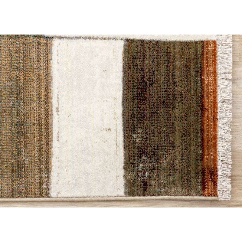 Sydney Collection - Warm Toned Patchwork Design Rug