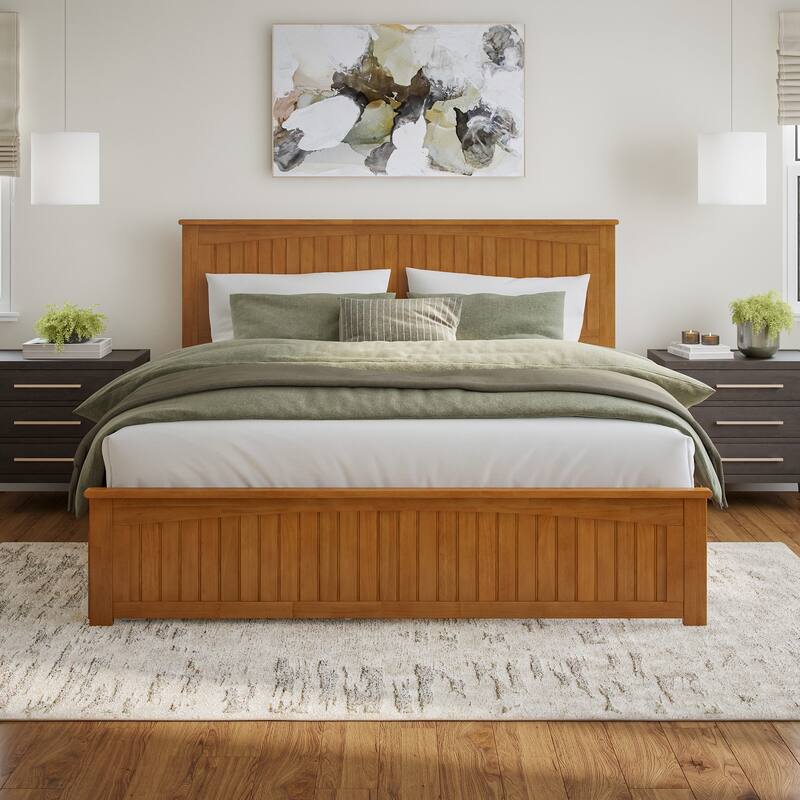 AFI Nantucket Platform Bed with Matching Footboard & Storage Drawers