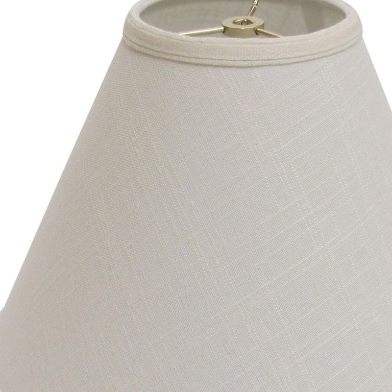HomeRoots Off White Linen Cone Lamp Shade - 19