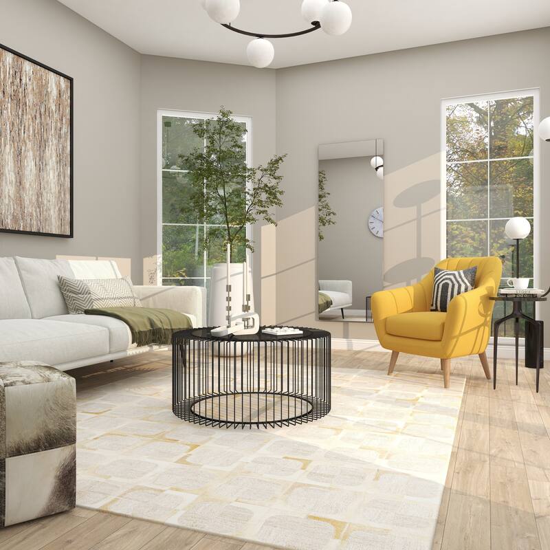 CosmoLiving by Cosmopolitan Silver Metal Room Wall Mirror