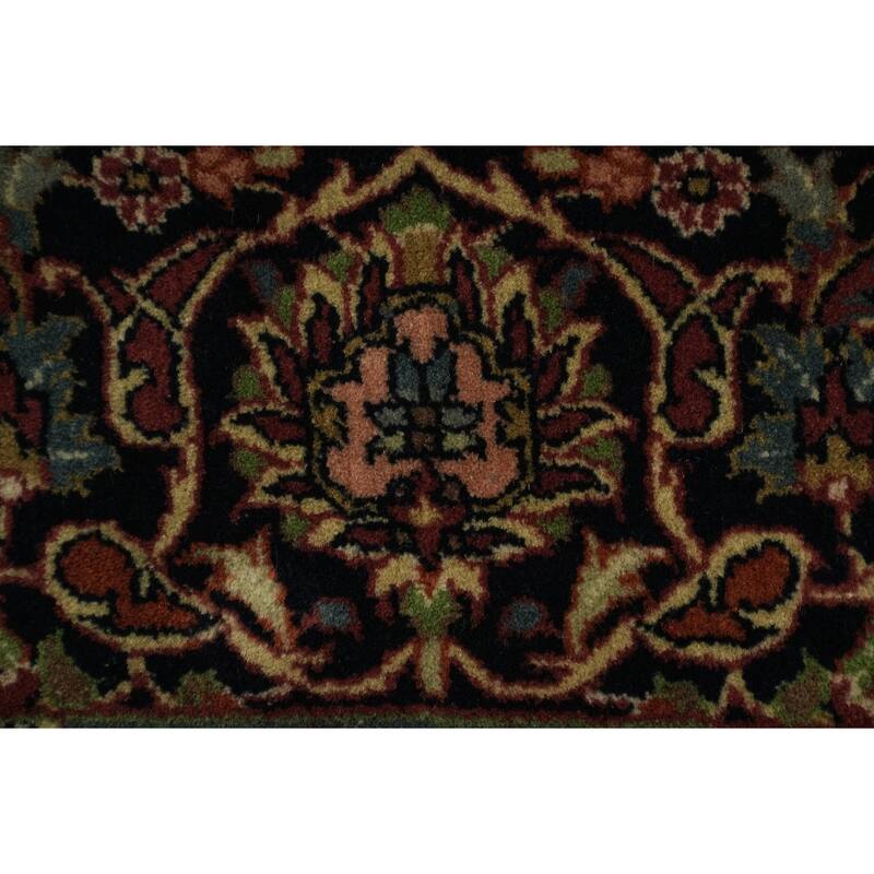 Hand Knotted Oriental 100% Wool Carpet Traditional Floral Red Kashan Area Rug - 9' 0'' X 6' 0''
