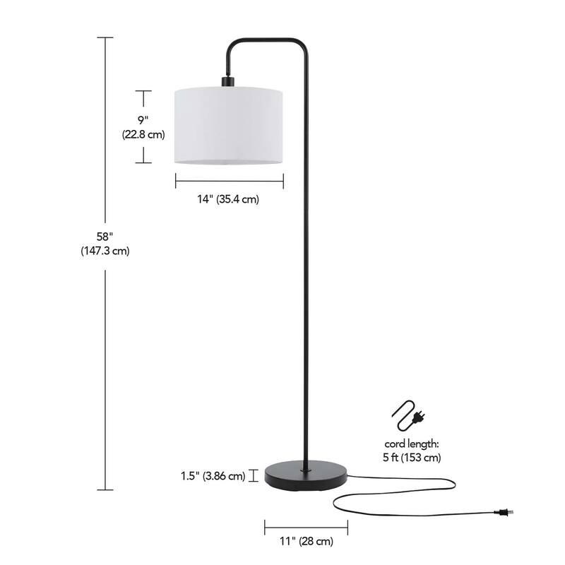 Barden 58" Floor Lamp with Linen Shade