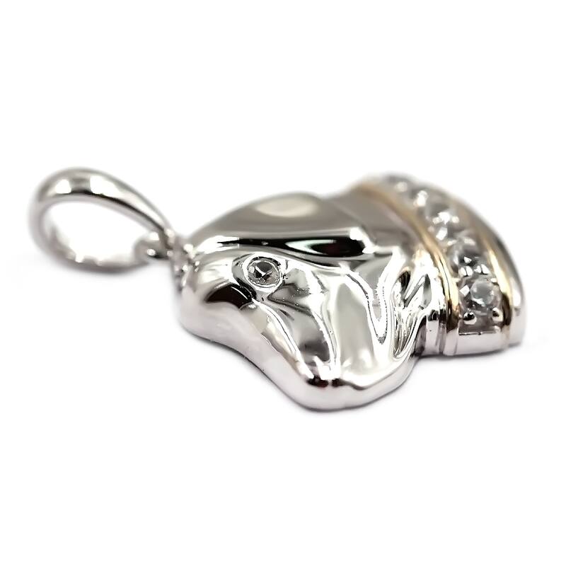 925 Sterling Silver White Natural Zircon Pendant