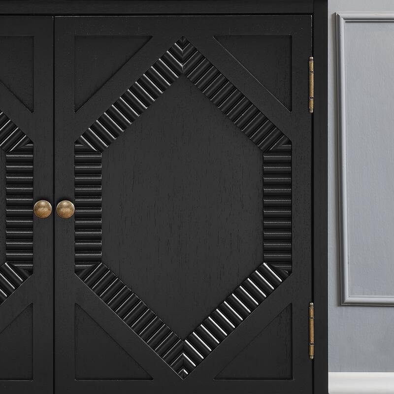 Retro Wooden Sideboard Buffet Cabinet with Storage