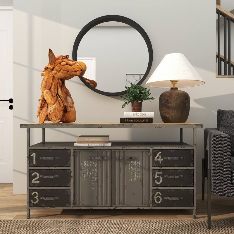 Brown Teak Wood Handmade Head Horse Decorative Sculpture with Layered Woodchip Pieces