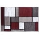 preview thumbnail 125 of 135, World Rug Gallery Contemporary Modern Boxed Color Block Area Rug 2' x 3' - Red