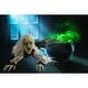 preview thumbnail 7 of 11, Haunted Hill Farm 63 In. Animatronic Witch, Indoor/Outdoor Halloween Decoration, Flashing Red Eyes, Crawling, Battery