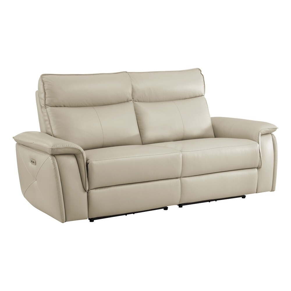 Taupe shop leather loveseat