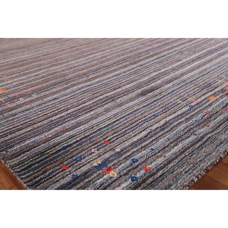 Hand Knotted Oriental 100% Wool Carpet Tribal Animal Pictorial Multi-Colored Gabbeh Area Rug - 7' 10'' X 5' 6''