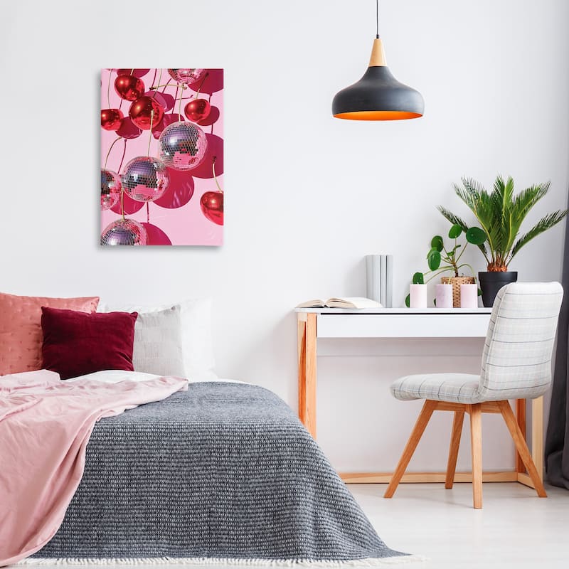 Stupell Cherry Disco Fruits Canvas Wall Art Design By LSR Design Studio