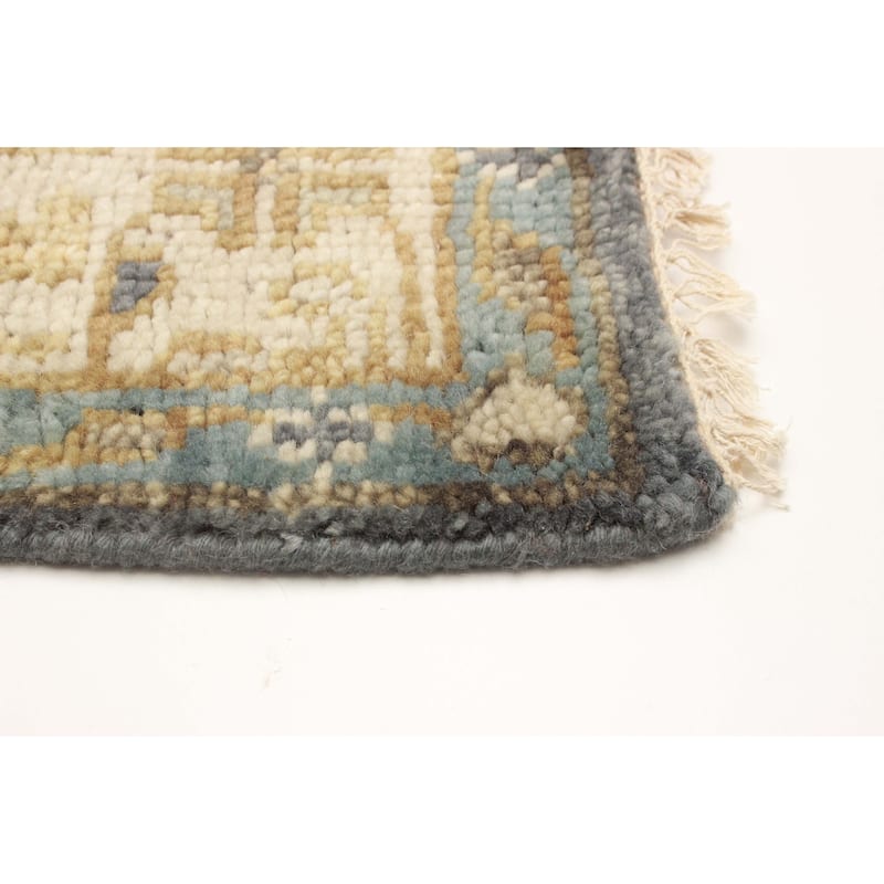 ECARPETGALLERY Hand-knotted Jules Serapi Navy Wool Rug - 5'0 x 8'1