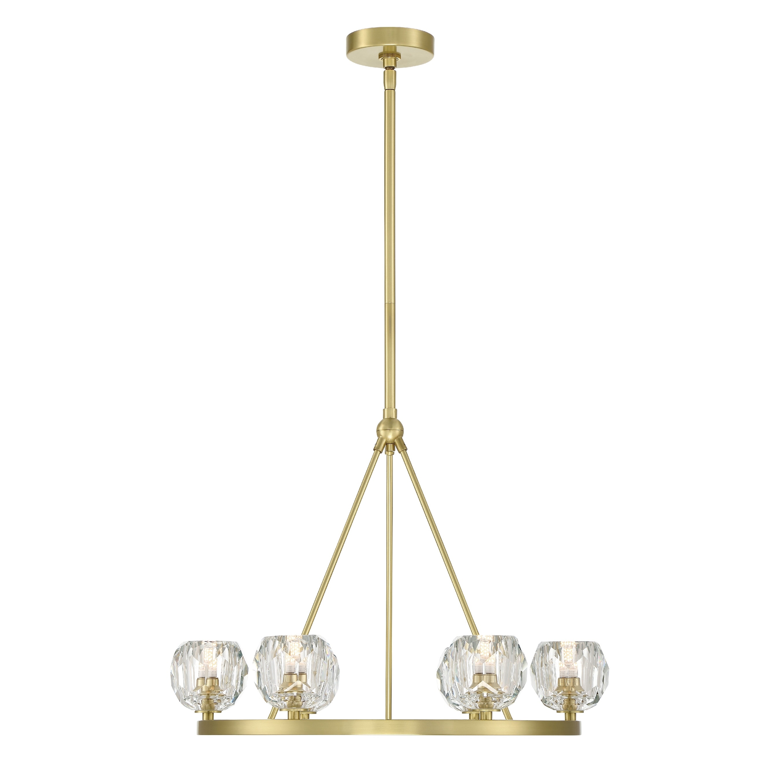 Aragon 6 Light Soft Brass Chandelier - 24"W x 22"H