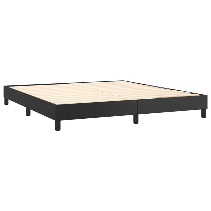 vidaXL Bed Frame Box Spring Bed Base with Mattress for Bedroom Faux Leather