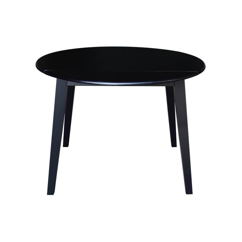 42 in. Solid Wood Round Dual Drop Leaf Table