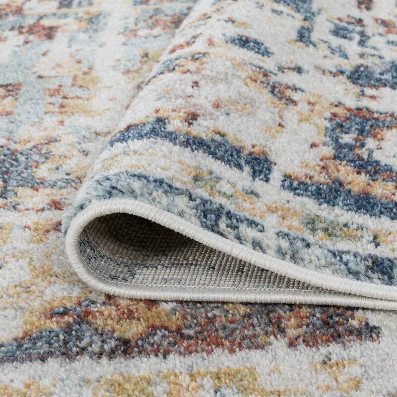Rayna Farmhouse Medallion Indoor Area Rug