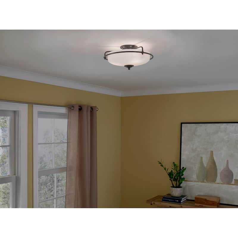 Quoizel Griffin 3-Light 17" Ceiling Light in Palladian Bronze