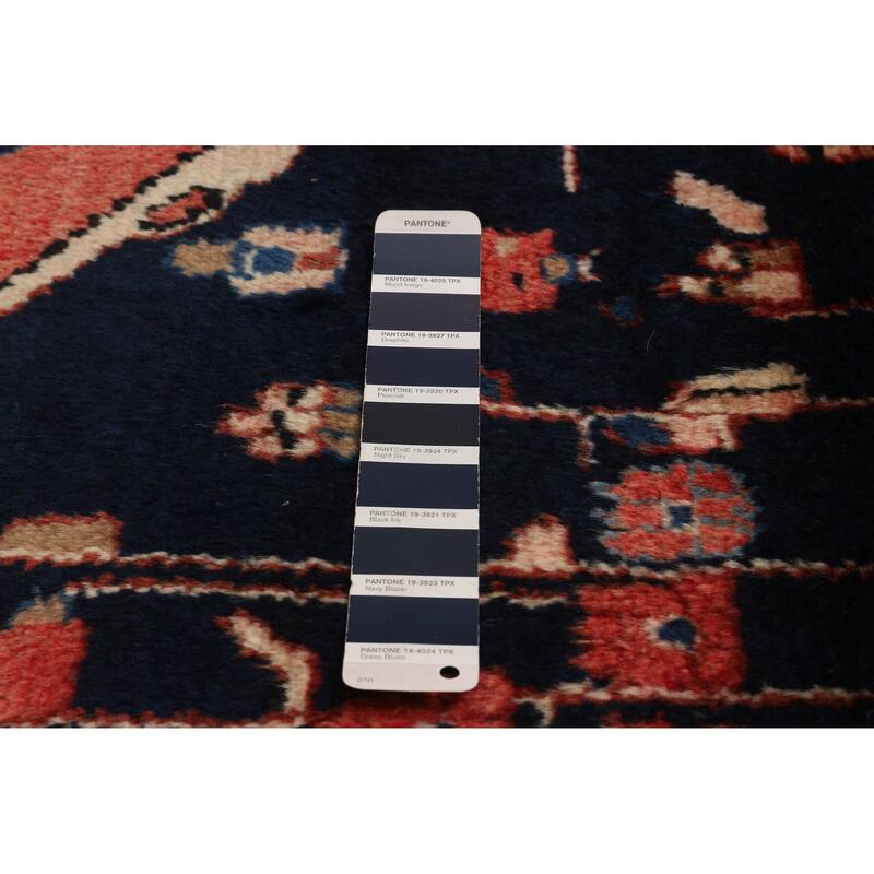 ECARPETGALLERY Hand-knotted Andelz Navy Wool Rug - 4'9 x 9'5