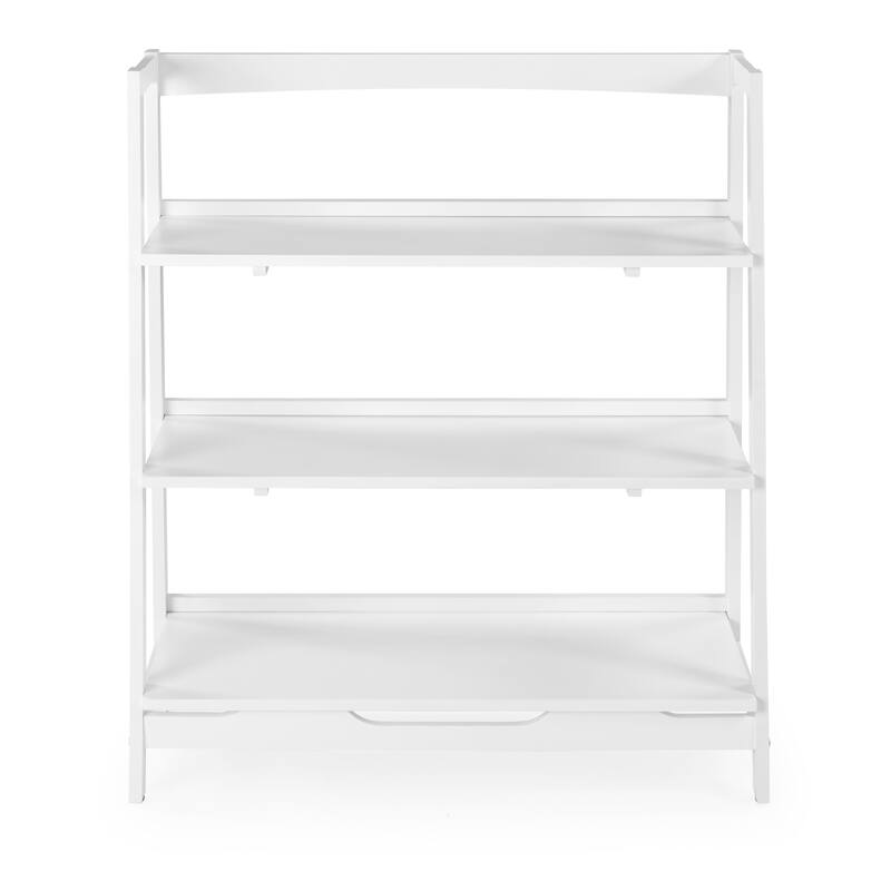Mid Century Solid Wood Open Shelving Unit
