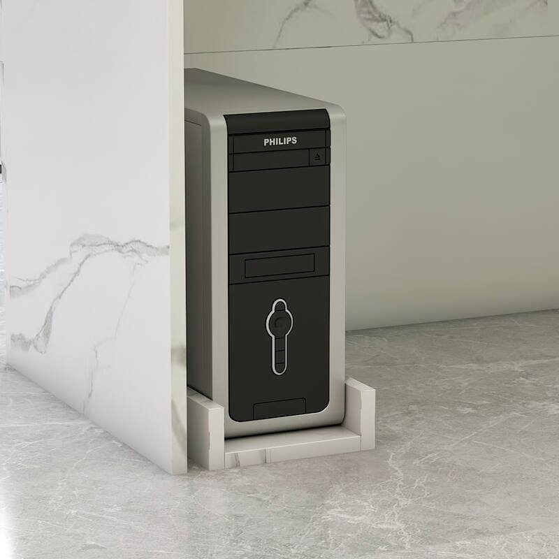 Timechee Reception Desk L-Shaped Counter Shelves Drawers Reception Table