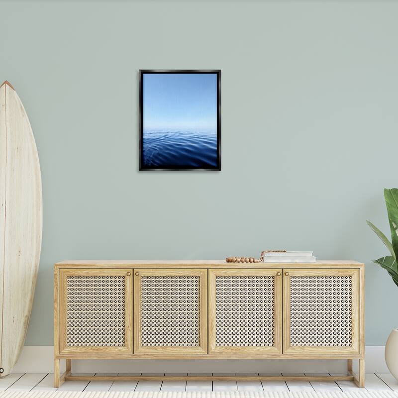 Stupell Cool Blue Ocean Ripples Framed Floater Canvas Wall Art Design By Kali Wilson