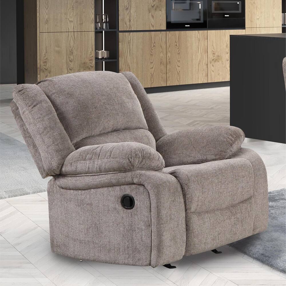 Chasel Transitional Mocha Chenille Recliner
