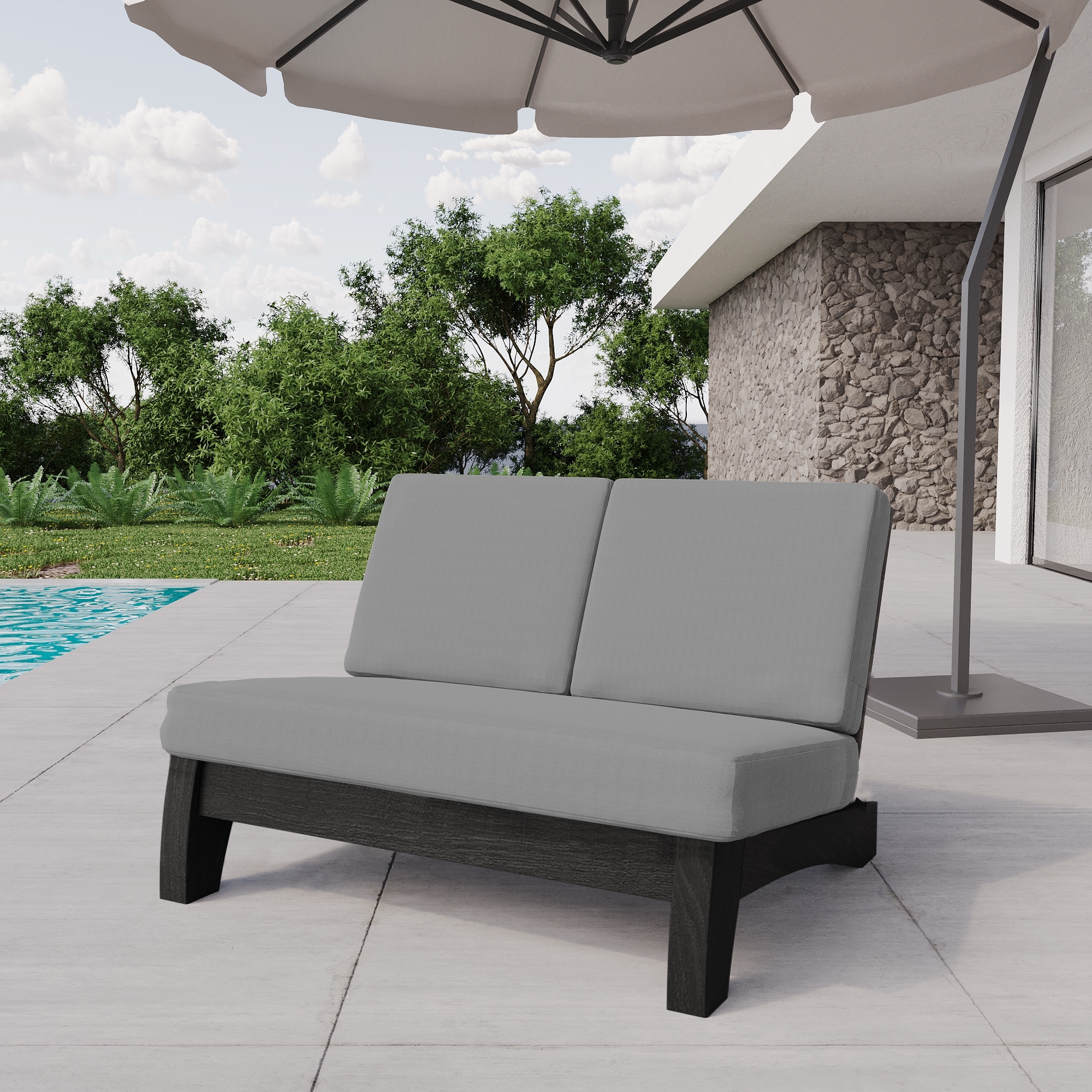 Armless patio sofa outlet