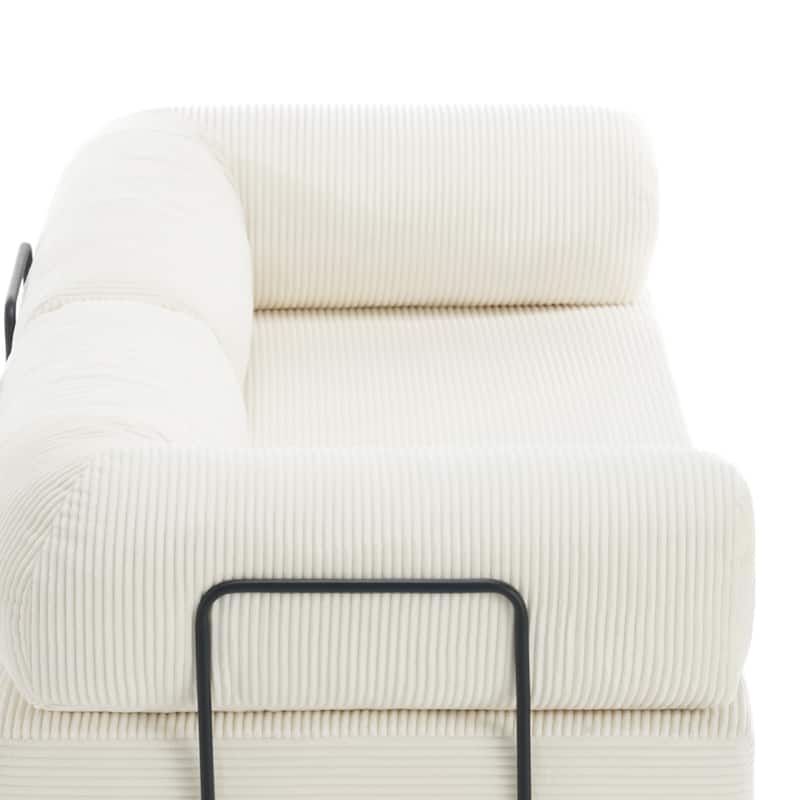 Oversized Corduroy Convertible Floor Sofa Bed Sleeper Couch