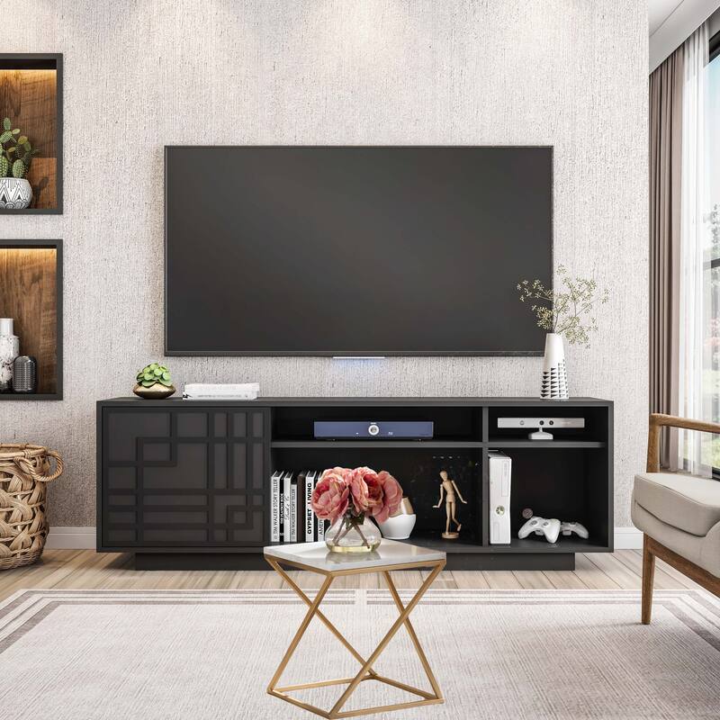 Modern Contemporary Storage TV Stand for TVs Up to 70 Inches