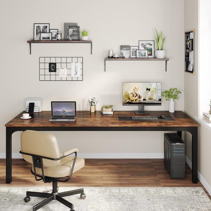 78.7" Extra Long Computer Desk/Table, Work Desk, Double Workstation Desk for Home Office