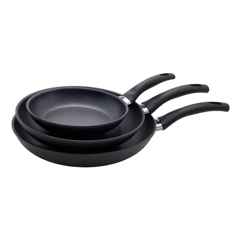 BALLARINI Arezzo by HENCKELS 3-pc Nonstick Fry Pan Set, Made In Italy - Black - Black - 3 Piece - 3-pc