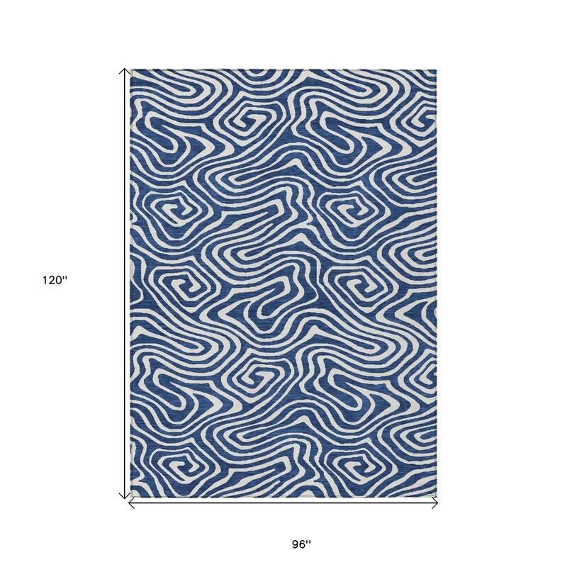 HomeRoots Abstract Transitional Rectangle Outdoor Rug