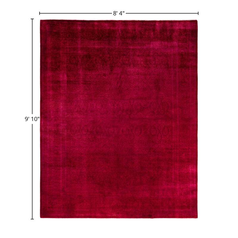 Overdyed One-of-a-Kind Hand-Knotted Area Rug - Pink - 8' 4" x 9' 10"