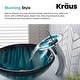 preview thumbnail 7 of 8, KRAUS Nature 17 in. Blue Round 19 mm thick Glass Vessel Bathroom Sink