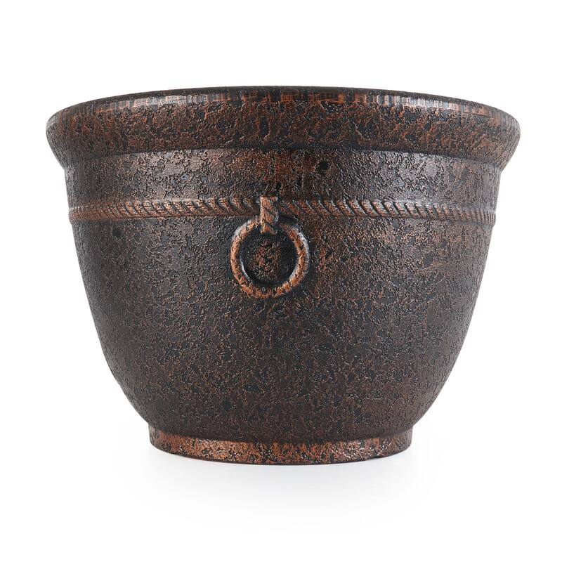Liberty Garden LBG1924 Banded High Density Resin Hose Holder Pot with Drainage