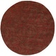 preview thumbnail 46 of 61, SAFAVIEH Handmade Soho Aloisa Roses N.Z. Wool Rug 6' Round - Chocolate/Red - Round