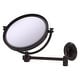 preview thumbnail 4 of 26, Allied Brass 8 Inch Wall Mounted Extending Make-Up Mirror 5X Magnification with Grooved Accent