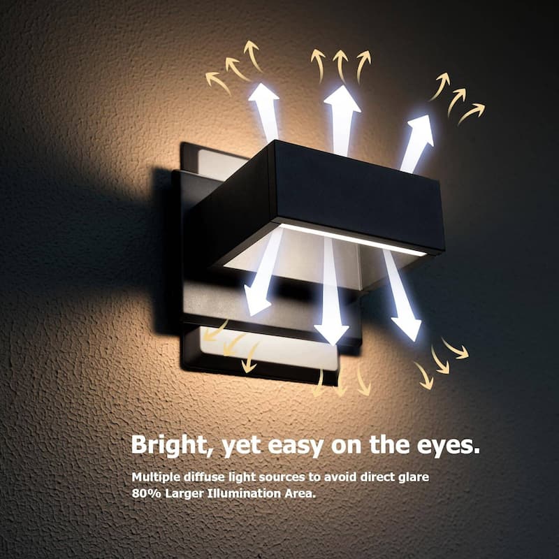7.5W Modern Outdoor Wall Sconce Up Down LED Porch Light